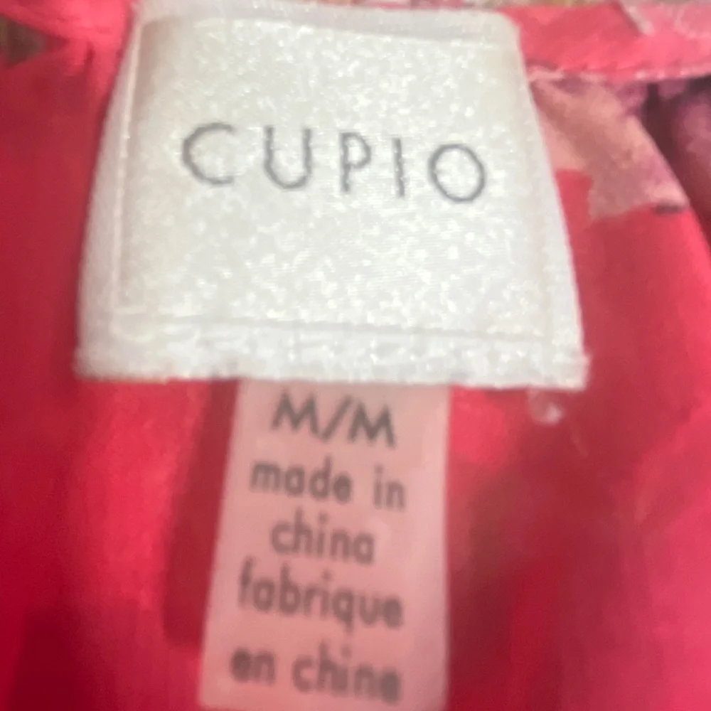 Cupio Pink Floral Tunic Top Blouse Size Medium - Picture 3 of 7